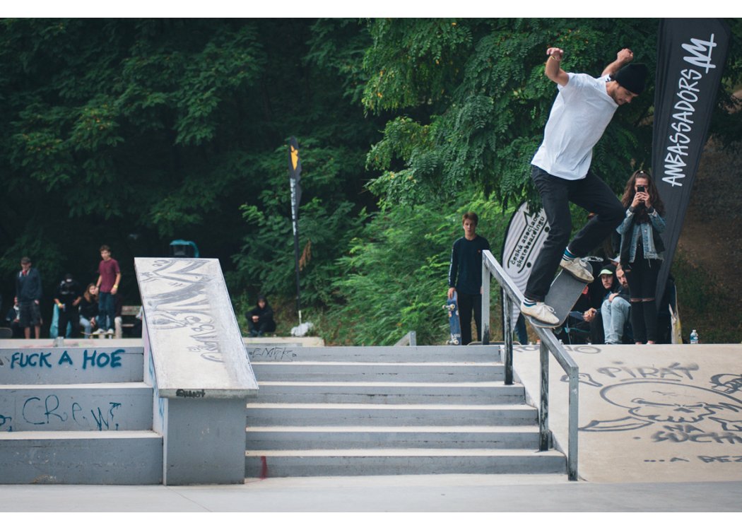 Tomáš Kopáček crooked grind. / foto: Vašek Žalud