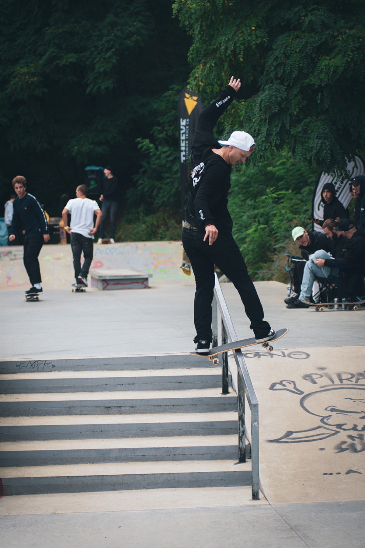 Martin Pek nollie frontside boardslide. / foto: Vašek Žalud