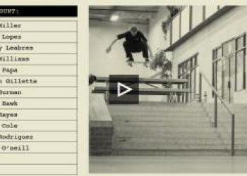 Hromadná montáž těch, kteří se mihli v Berrics hale